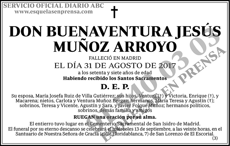 Buenaventura Jesús Muñoz Arroyo
